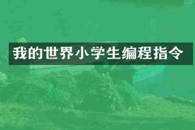 我的世界小学生编程指令