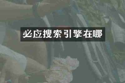 必应搜索引擎在哪