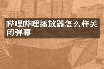哔哩哔哩播放器怎么样关闭弹幕