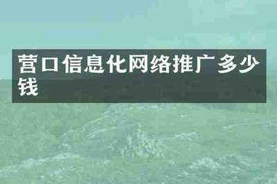 营口信息化网络推广多少钱