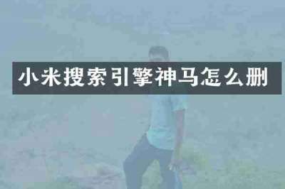 小米搜索引擎神马怎么删