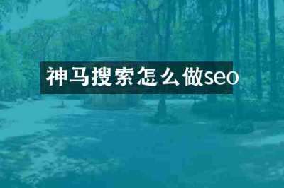 神马搜索怎么做seo