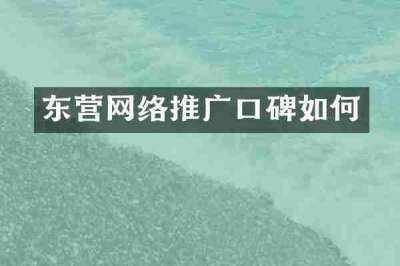 东营网络推广口碑如何