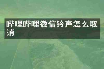 哔哩哔哩微信铃声怎么取消