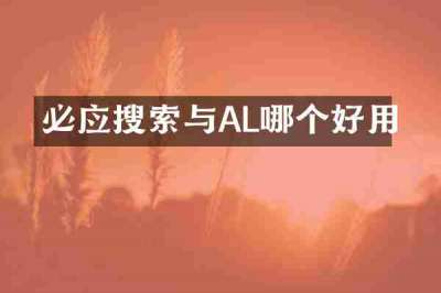 必应搜索与AL哪个好用