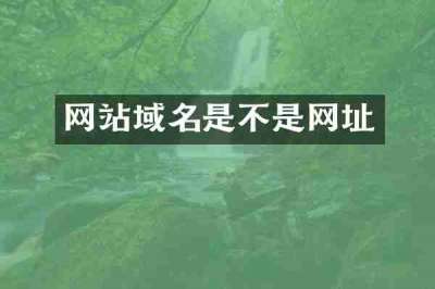网站域名是不是网址