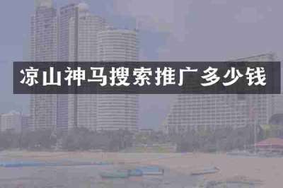 凉山神马搜索推广多少钱