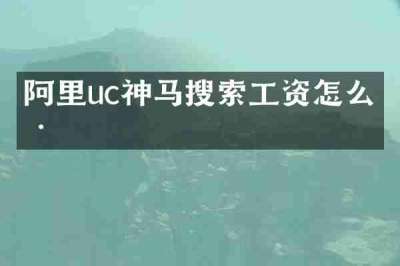 阿里uc神马搜索工资怎么样