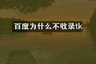 百度为什么不收录tk
