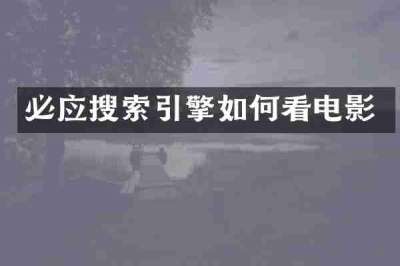 必应搜索引擎如何看电影