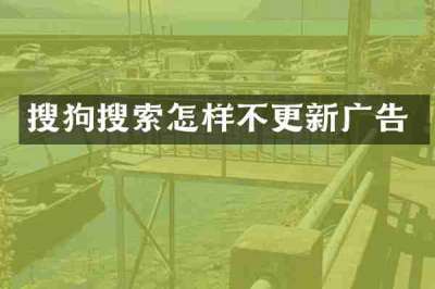 搜狗搜索怎样不更新广告