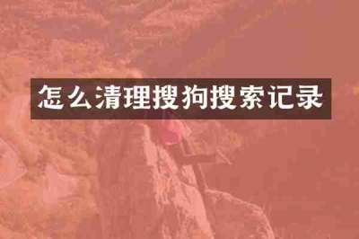 怎么清理搜狗搜索记录