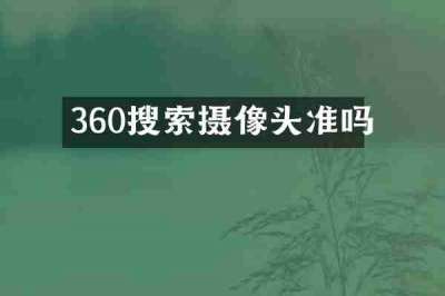 360搜索摄像头准吗