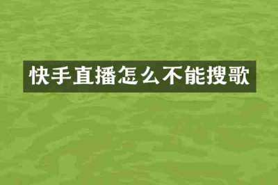 快手直播怎么不能搜歌