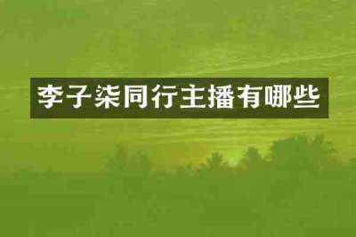 李子柒同行主播有哪些