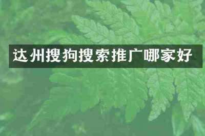 达州搜狗搜索推广哪家好