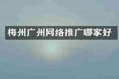 梅州广州网络推广哪家好