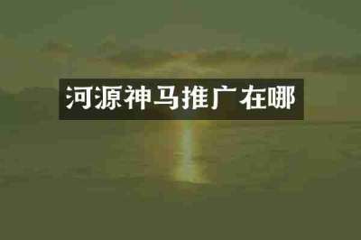 河源神马推广在哪