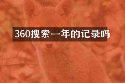 360搜索一年的记录吗