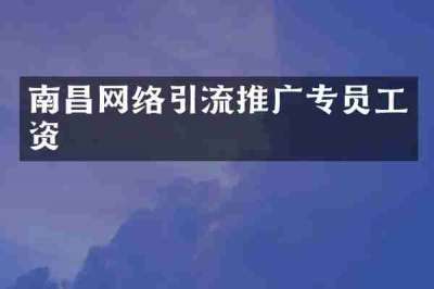 南昌网络引流推广专员工资