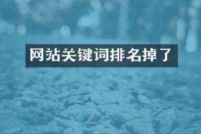 网站关键词排名掉了