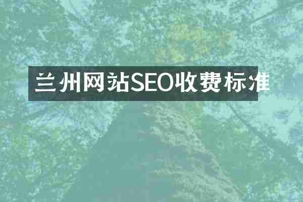 兰州网站SEO收费标准