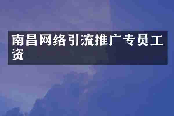 南昌网络引流推广专员工资