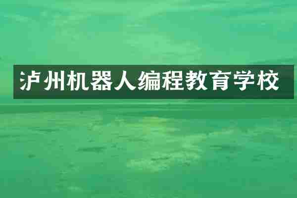 泸州机器人编程教育学校