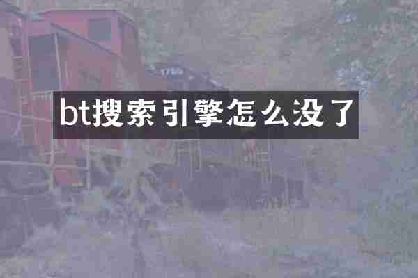 bt搜索引擎怎么没了