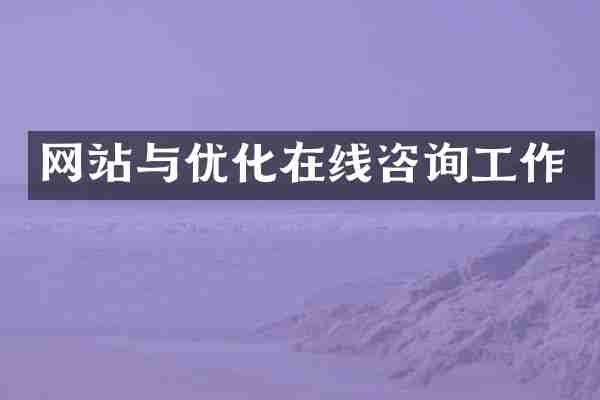 网站与优化在线咨询工作