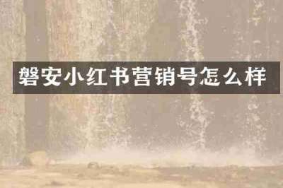磐安小红书营销号怎么样
