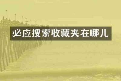 必应搜索收藏夹在哪儿