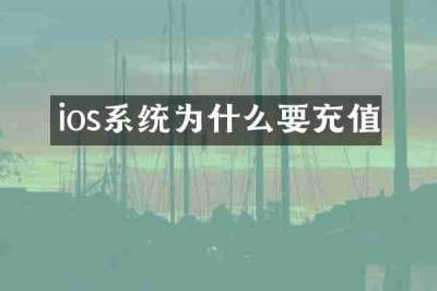 ios系统为什么要充值