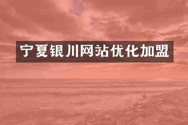 宁夏银川网站优化加盟