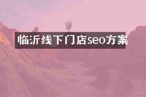 临沂线下门店seo方案
