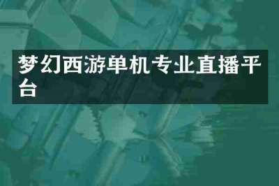 梦幻西游单机专业直播平台
