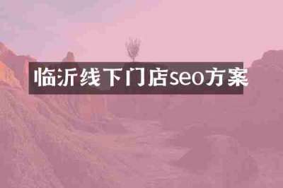 临沂线下门店seo方案