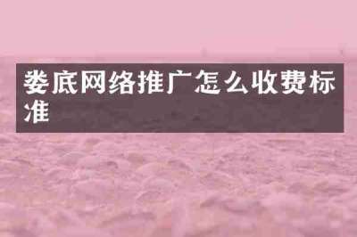 娄底网络推广怎么收费标准