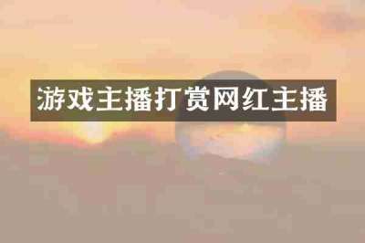 游戏主播打赏网红主播