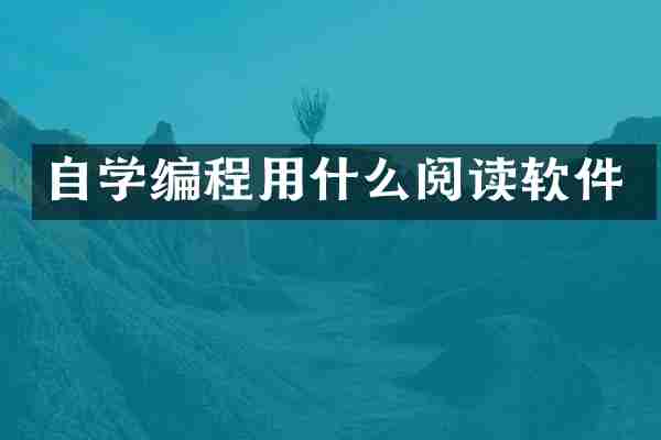 自学编程用什么阅读软件