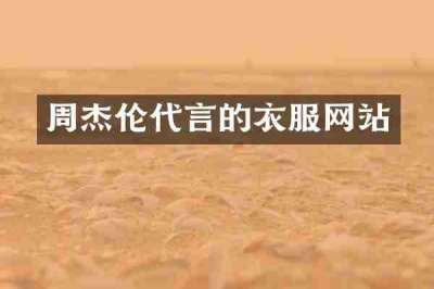 周杰伦代言的衣服网站