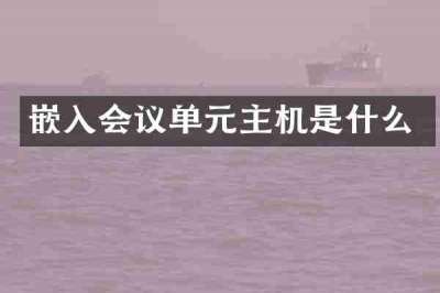 嵌入会议单元主机是什么