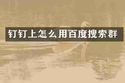 钉钉上怎么用百度搜索群