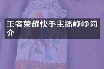 王者荣耀快手主播峥峥简介