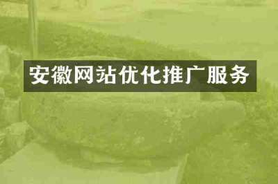 安徽网站优化推广服务