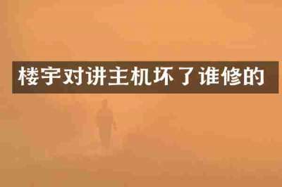 楼宇对讲主机坏了谁修的