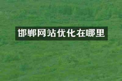 邯郸网站优化在哪里