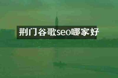 荆门谷歌seo哪家好