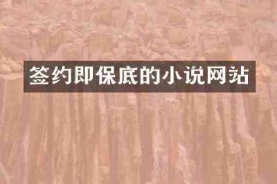 签约即保底的小说网站