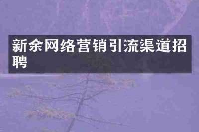 新余网络营销引流渠道招聘